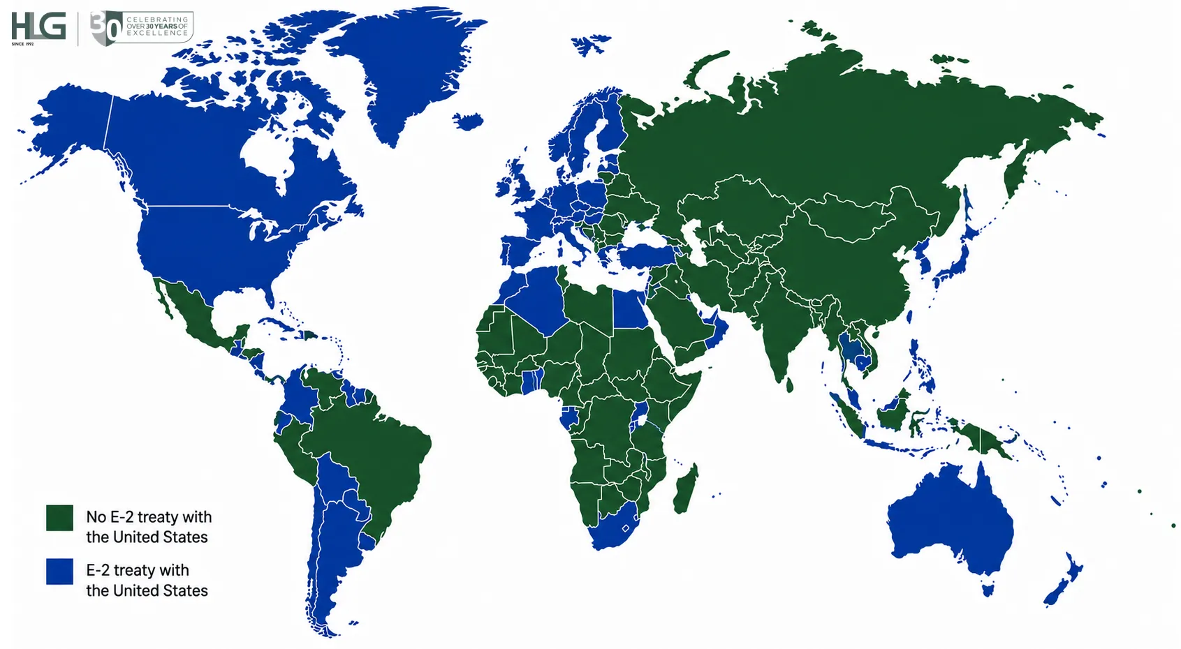 no e-2 treaty countries